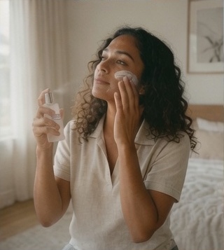 Customer using VibeReset mist